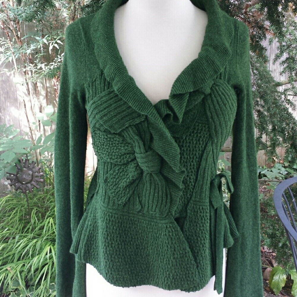 Anthro Moth Boho Bow Sweater